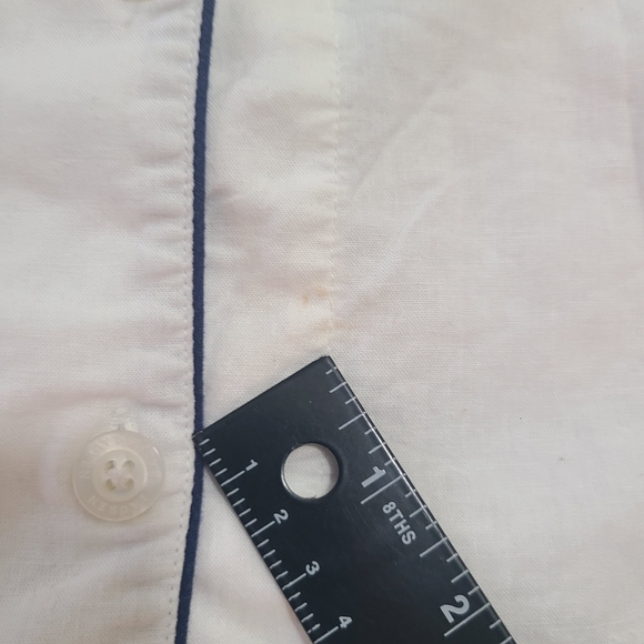 Lauren Ralph Lauren Womens XS White Pajama Set with Blue Trim - Picture 8 of 9